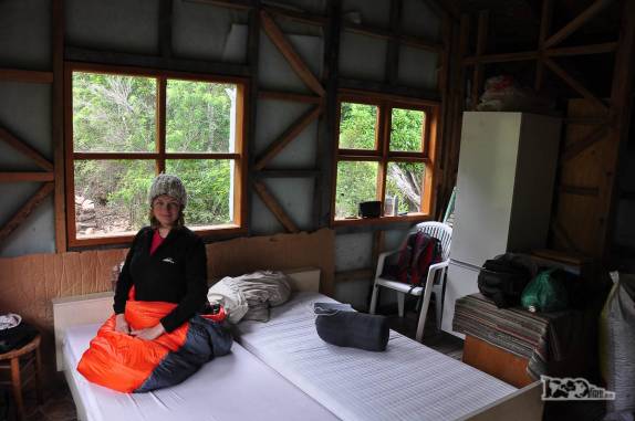 Nossas acomodações no Campo Alacaluf, hostel de um alemão no Valle Los Exploradores, perto da Carretera Austral, região de Puerto Rio Tranquilo, no sul do Chile